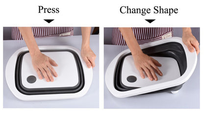 Folding Cutting Board Plastic Portable Folding Drain Basket