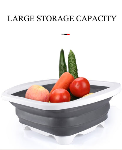 Folding Cutting Board Plastic Portable Folding Drain Basket