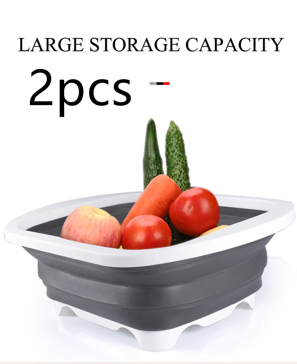 Folding Cutting Board Plastic Portable Folding Drain Basket