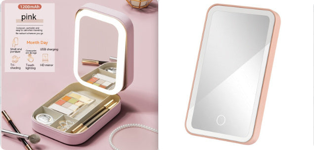 LED Makeup Storage Box – Portable Vanity Organizer