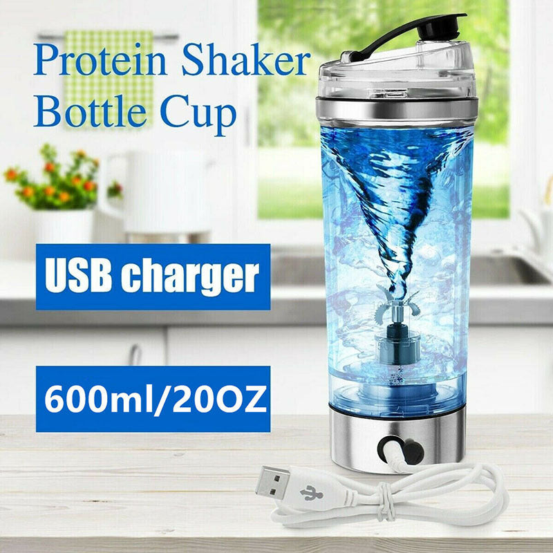 USB Electric Shaker Bottle – Protein & Coffee Mixer Cup
