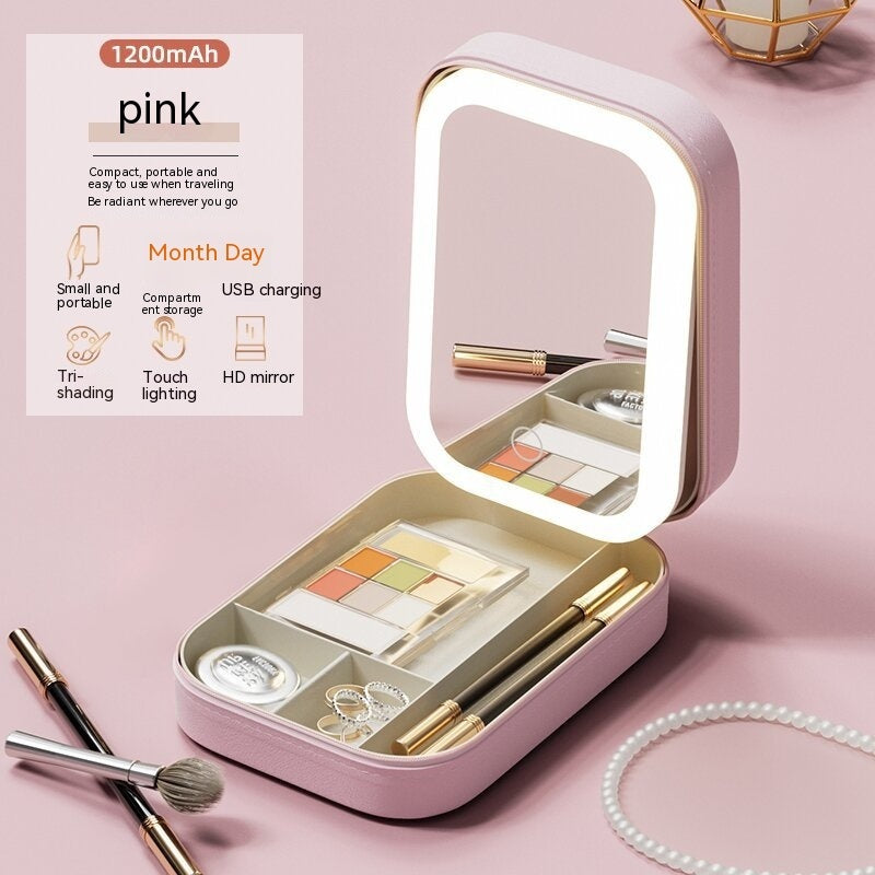 LED Makeup Storage Box – Portable Vanity Organizer