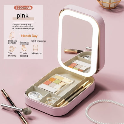 LED Makeup Storage Box – Portable Vanity Organizer